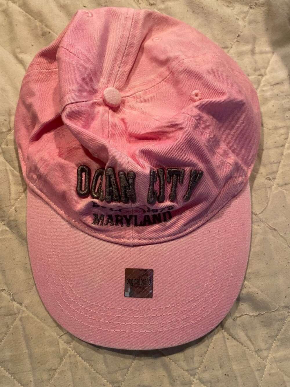 Ocean City Maryland Pink Women's Baseball Hat- Lucky 7 Fashion Accessories